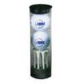 "Top Flite" Golf Ball Tube w/ 2 Balls, 8 Tees & 1 Marker